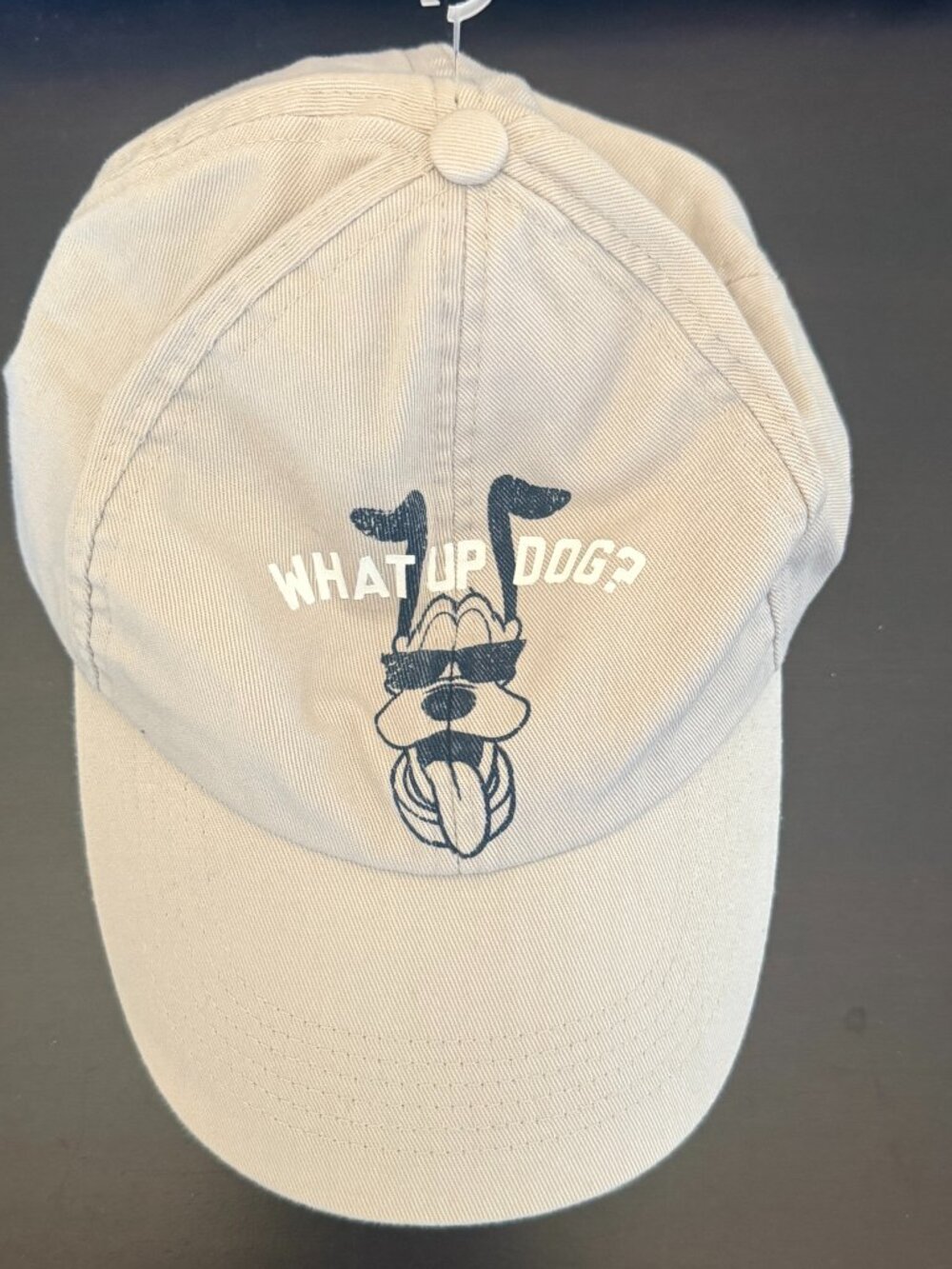 Disney Parks Pluto What Up Dog? Hat Cap Strap Back Adult NWT
